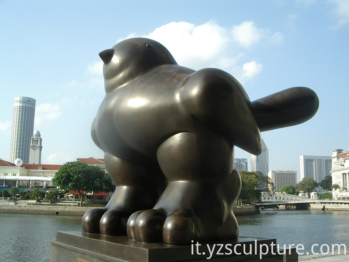 large size fat bird statue 